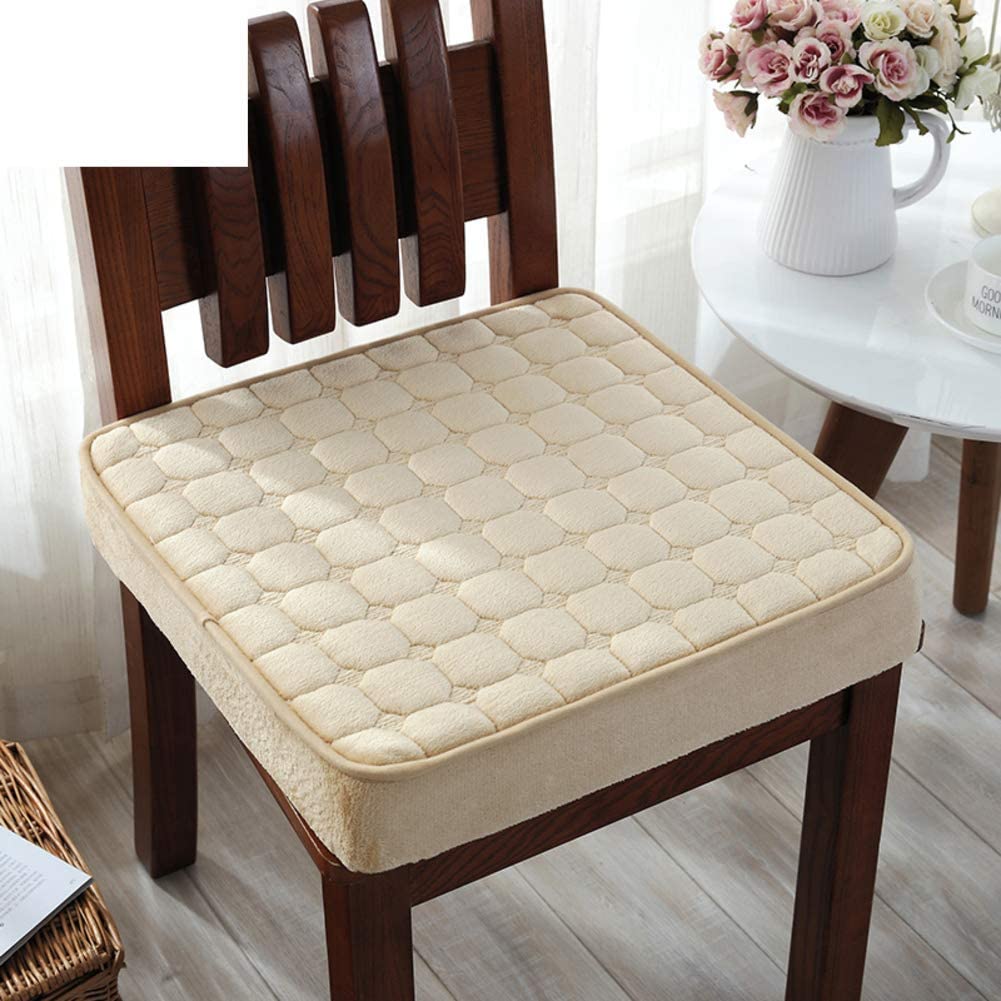 YURO Thick Booster Cushion for Armchairs Wheelchair,Memory Foam Seat Pad for Elderly,Luxury Soft Plush Cover Chair Cushion,Non-Slip Bottom