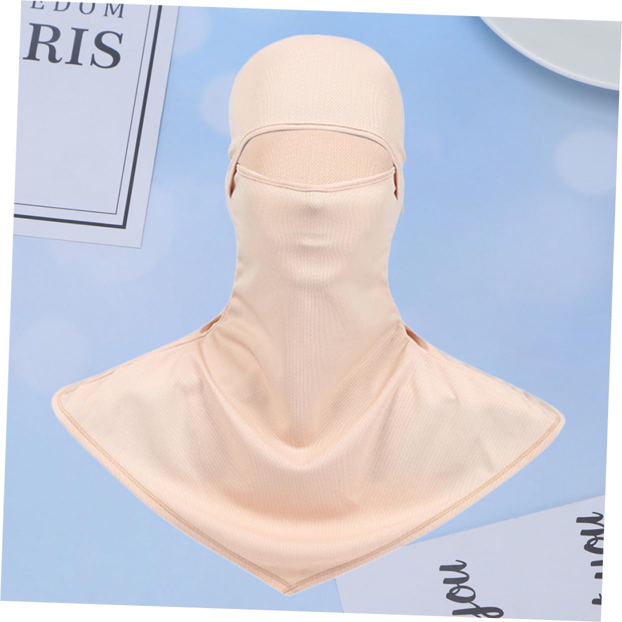 EXAOMBLE 1pc Breathable Sun Block Headgear Mask for Outdoor Activities Quick-drying Cycling Face Mask Protective Scarf Sweat-absorbing Design for Hiking Riding and More Yellow