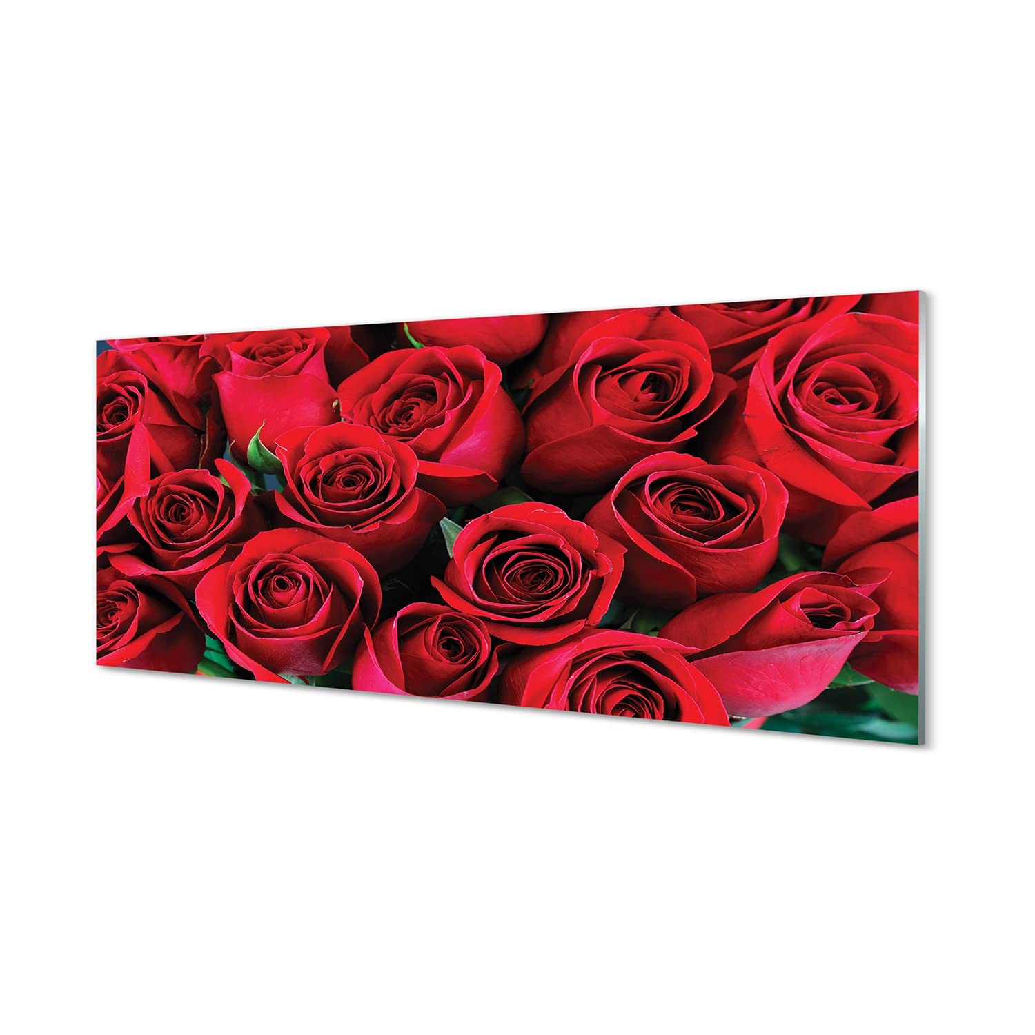 Tableau decoration murale amour romantique Tulup en verre acrylique motif roses