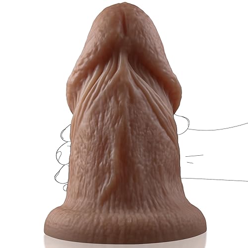 4.54 Inch Diameter Super Large Thick Dildo,10 in Huge Massive Realistic Silicone Dildos for Hands-Free Play, XXXL Girthy Dildo Butt Plug Adult Anal Toys for Experienced Gay Men and Women Players - Brown