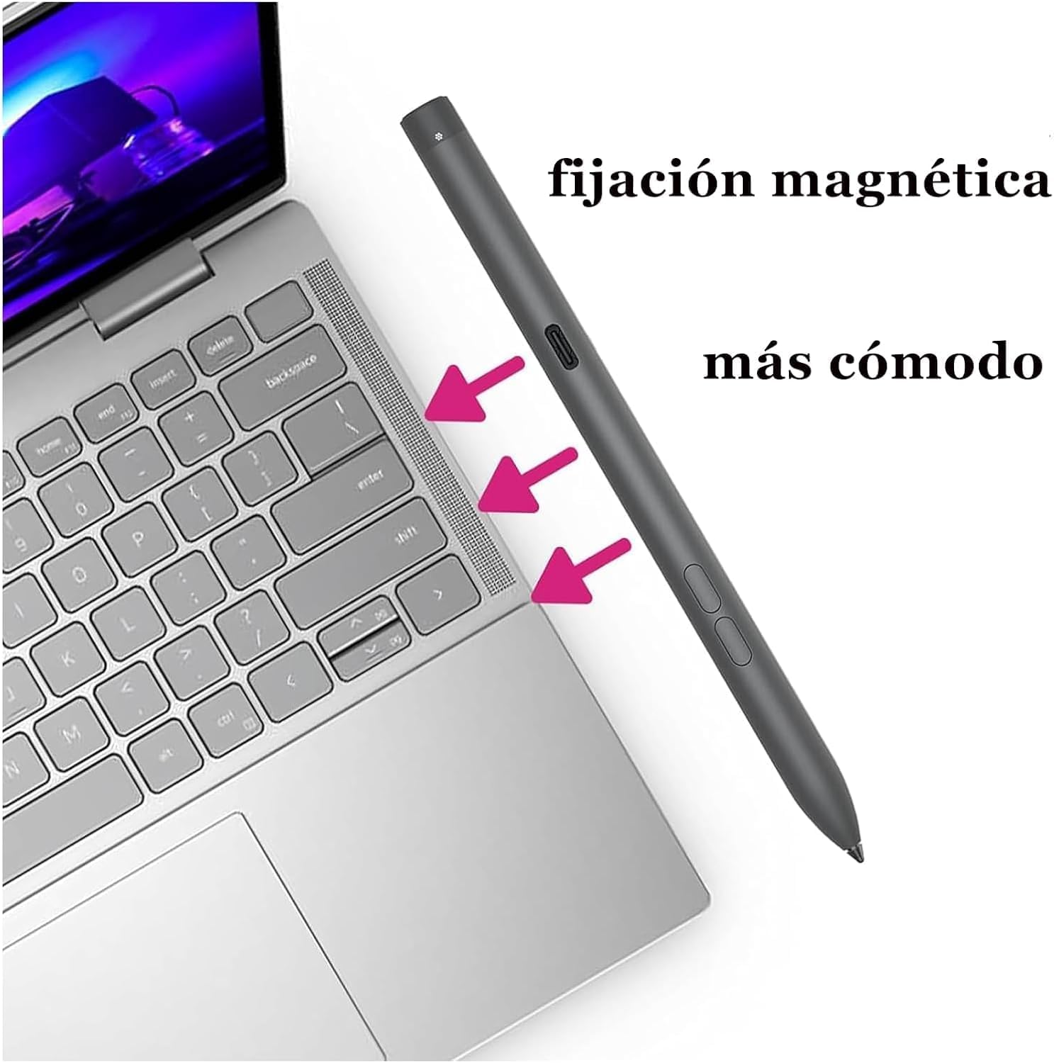 Penna Attiva Ricaricabile Premier PN7522W per DELL, Compatibile con Laptop 2 in 1 Inspiron 7420/7425/7430/7435/7620/7630 e Latitude 5300/5340/7210/7320/7410/9330