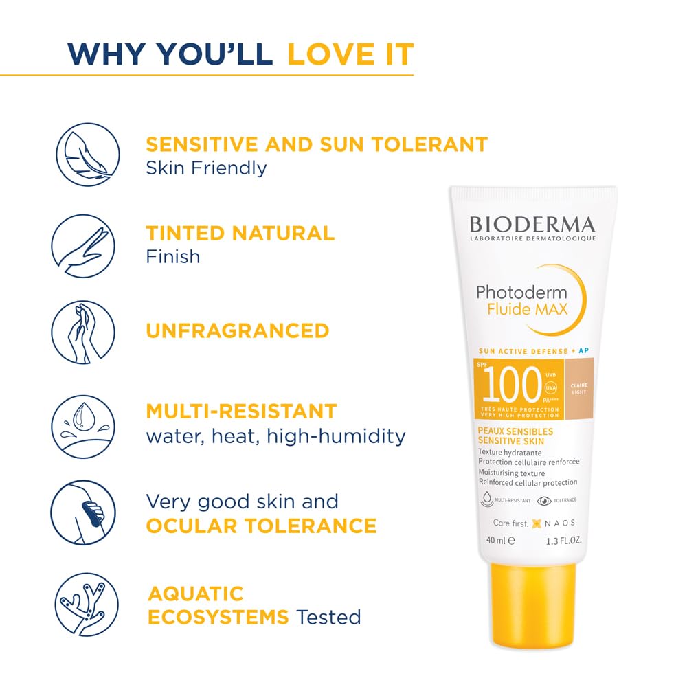 Bioderma Photoderm Fluide Max SPF 100 PA++++ Tinted Sunscreen for Sensitive Skin | In Vivo Tested 4