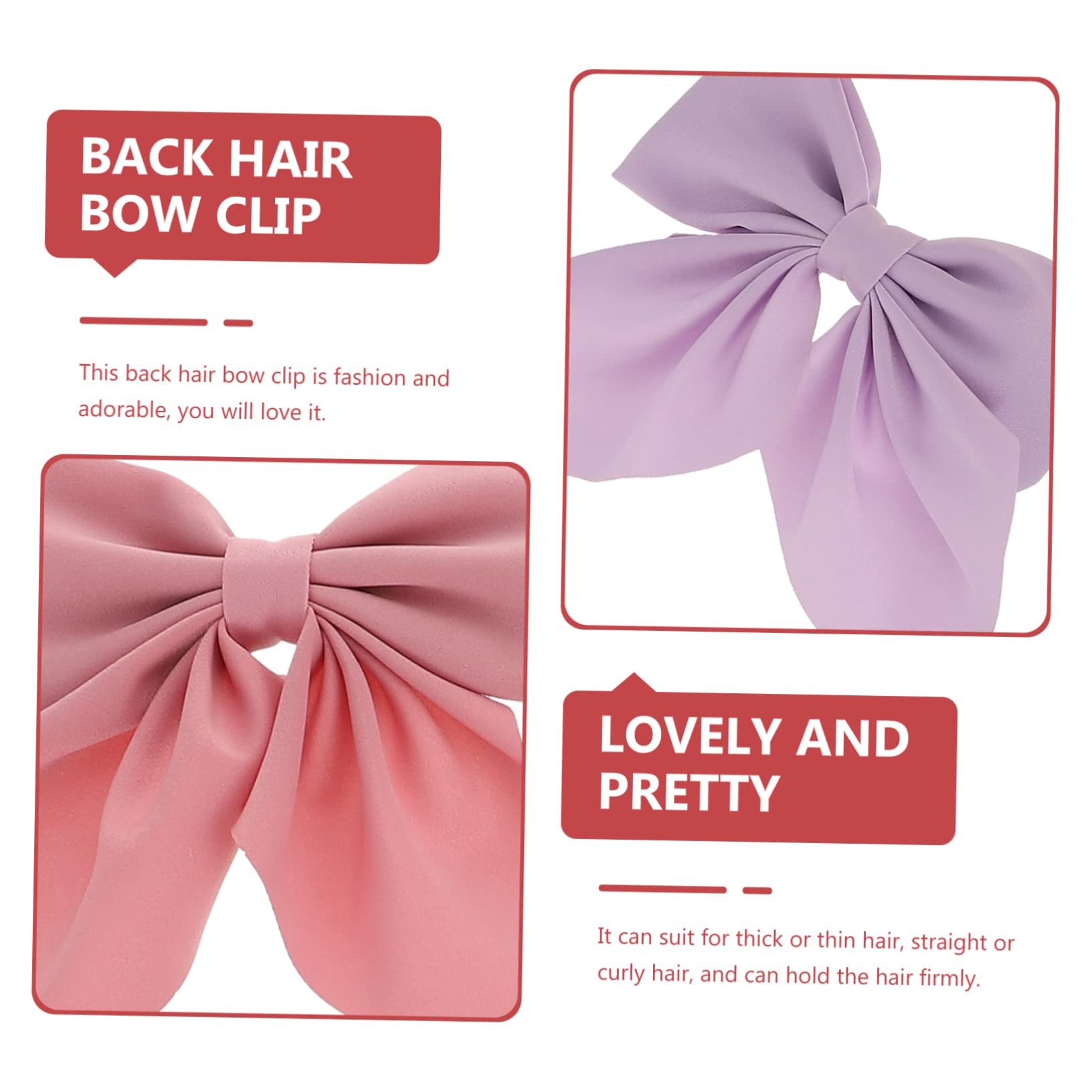 LALAFINA 3 Set Di Eleganti Fermagli Per Con Fiocco Per Donne Ragazze E Adolescenti Per Lo Styling Dei 6 Pezzi * 3