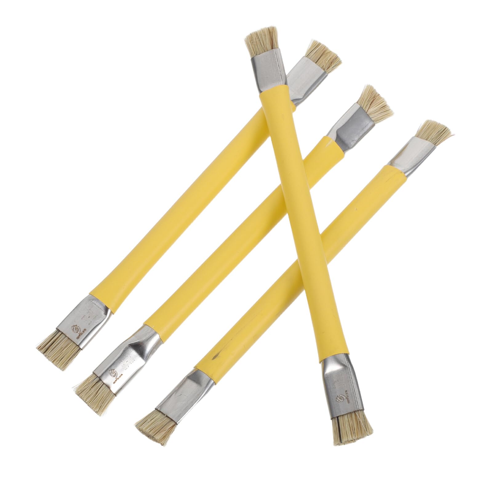 Alipis 4pcs Anti-static Electronic Repair Brush Set for Phone Motherboard Cleaning, Esd Safe Pcb Circuit Board Brushes with Yellow Handle, Semiconductor Chip Parts Cleaning Tool