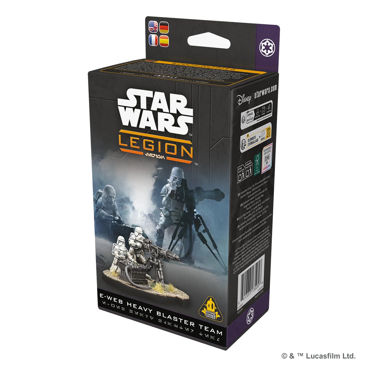 Asmodee | Star Wars: Legion - E-Web Heavy Blaster Team | Gioco di miniature | Età 14+ anni | 2 giocatori | Tempo di gioco: 90 minuti