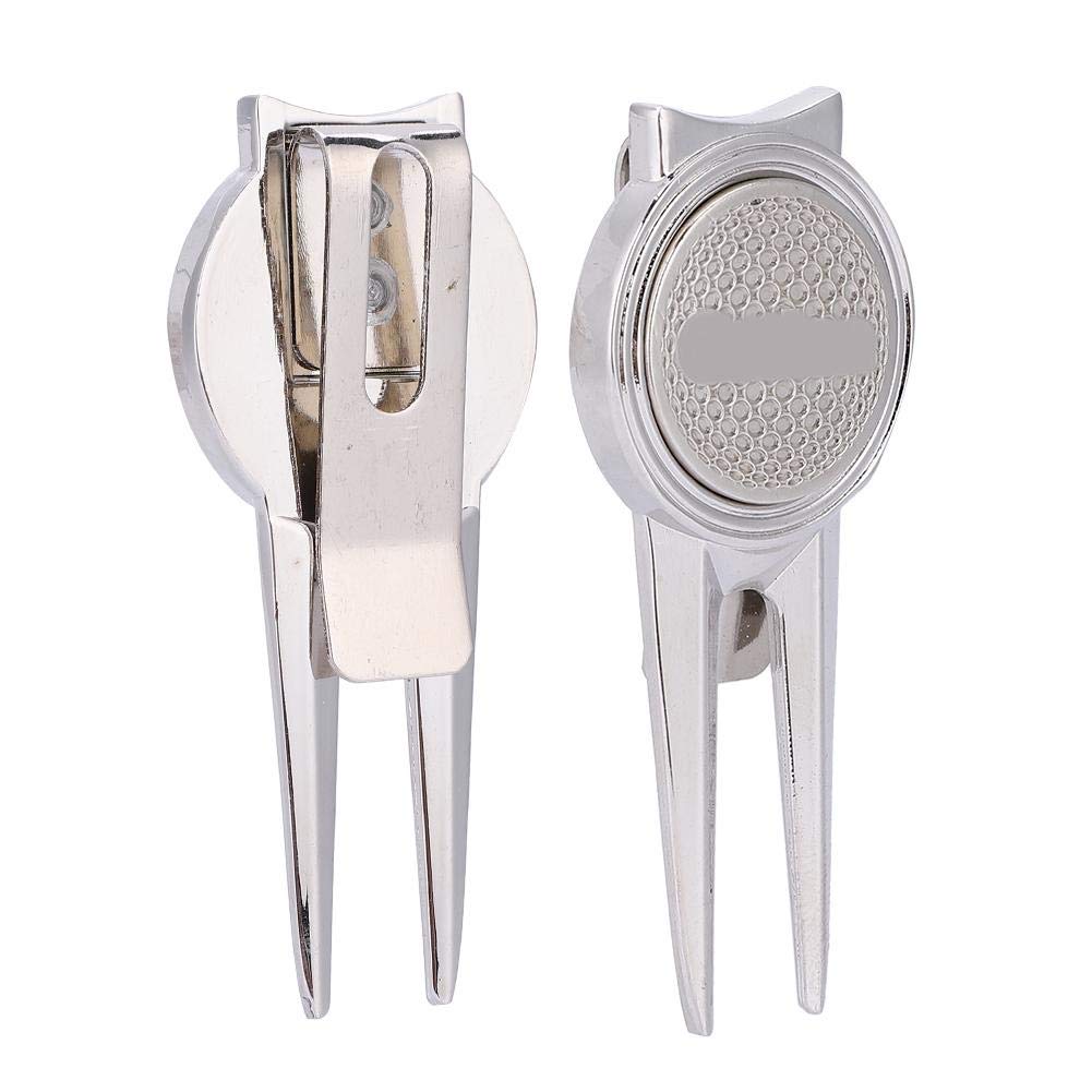 Tbest Golf Divot Strumento di Riparazione Lega di Zinco Magnetico Ball Marker