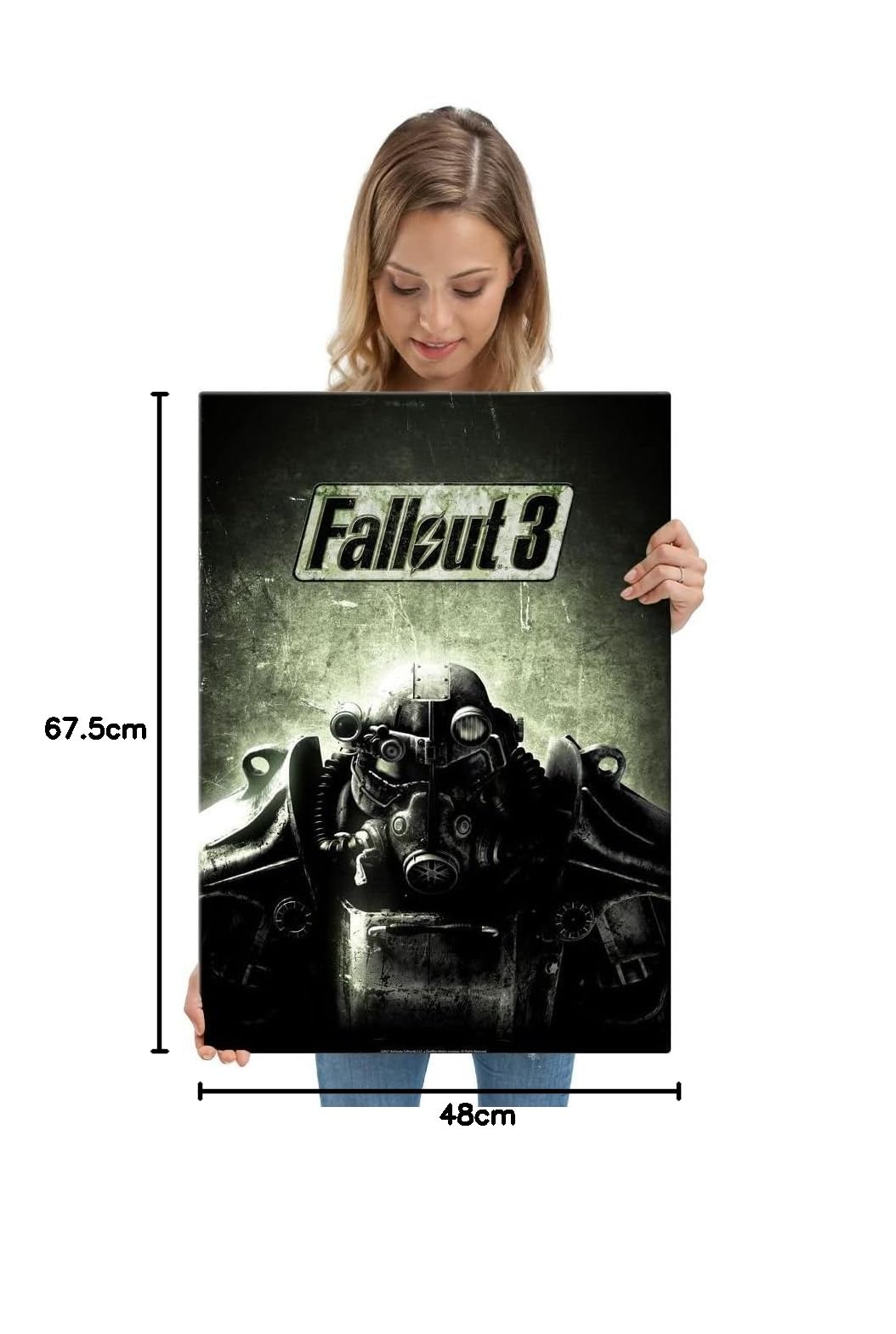 Displate – Poster in metallo – Montaggio magnetico – Fallout – Fallout 3 – Dimensione L – 67,5 x 48 cm
