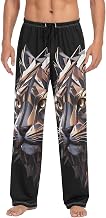 ALAZA Lion Cyberpunk Men's Sleepwear Mens Pajama Pants Bottoms with Pockets, S