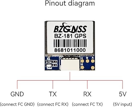 Miniatura 5 de BZGNSS BZ-181 FPV Módulo GPS - Dual Protocolo M10 Drone GPS para RC FPV Drone Racing de ala fija de largo alcance compatible con controlador de