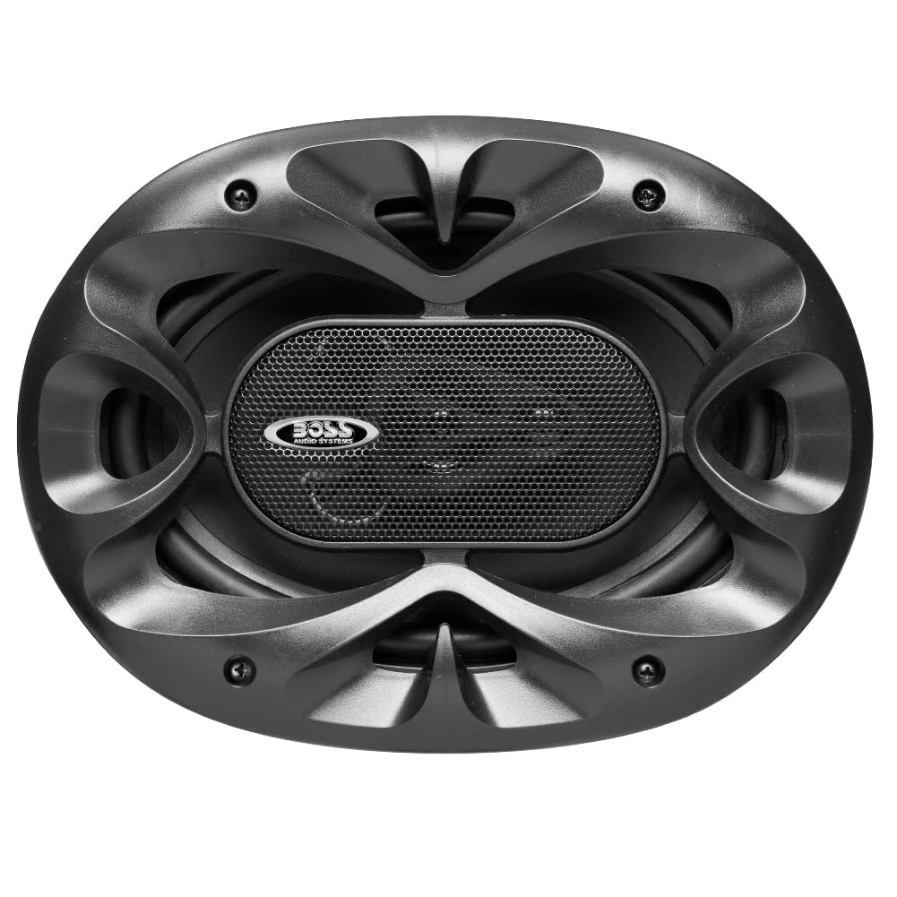 Kit Set para Boss Audio Systems CH5730B Altavoces coaxiales de 3 vías 5 x 7 12,7 x 17,8 cm 127 x 178 mm, 150 vatios rms 300 vatios máx, para Coches, suspensión de Goma, por Pareja + Rejillas Gratis