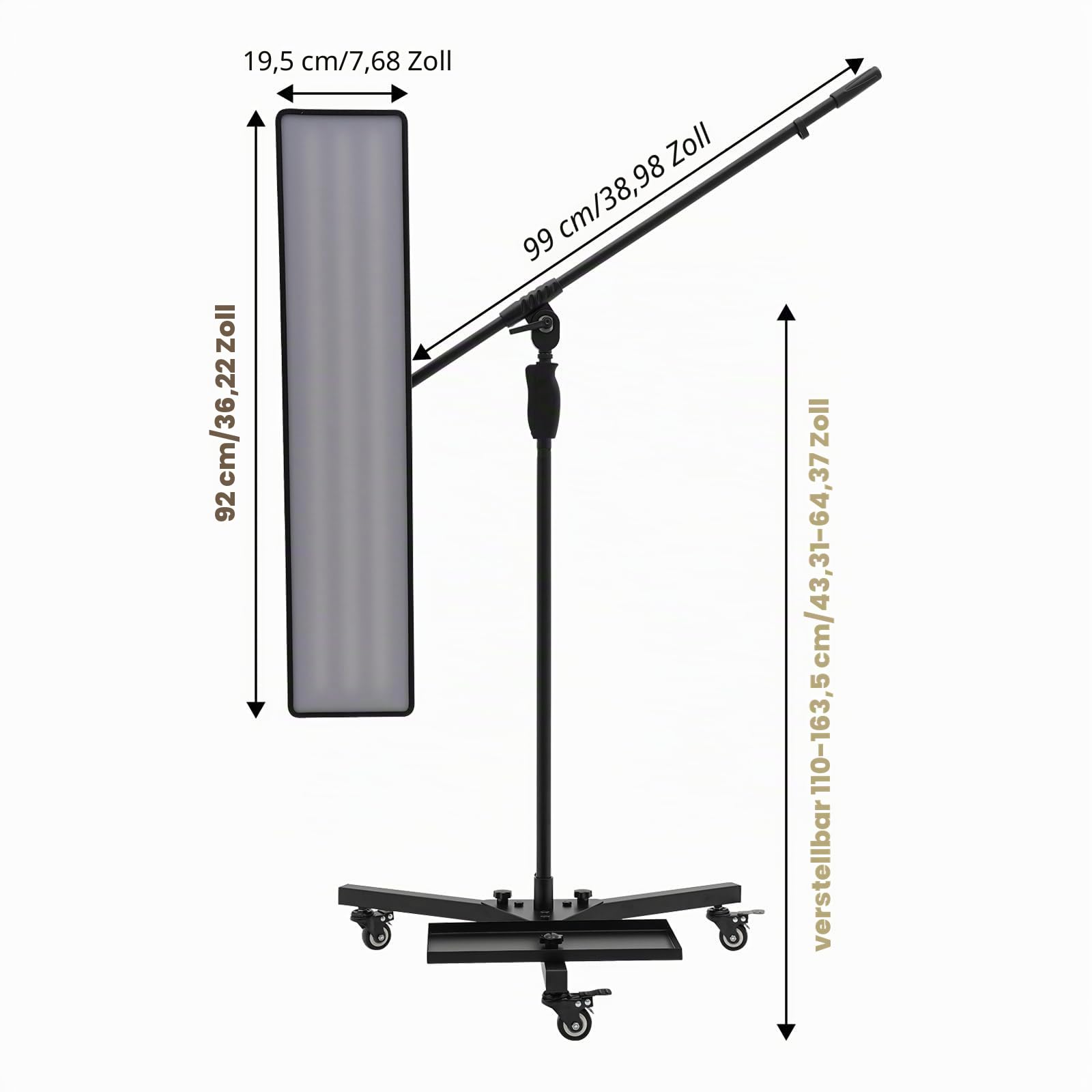 LED Auto-Dellen Reparatur Lichtwerkzeuge PDR Licht Dellenreflektorboard 92 * 19.5cm Dent Reflektor Lampe Led Nivellierung Licht für Bump Repair 6 Farben Verstellbares Licht und Höhe