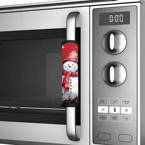 Miniatura 193 de Juego de 4 fundas protectoras de repuesto para manija de puerta de refrigerador con temática de té de la tarde para microondas, horno, refrigerador