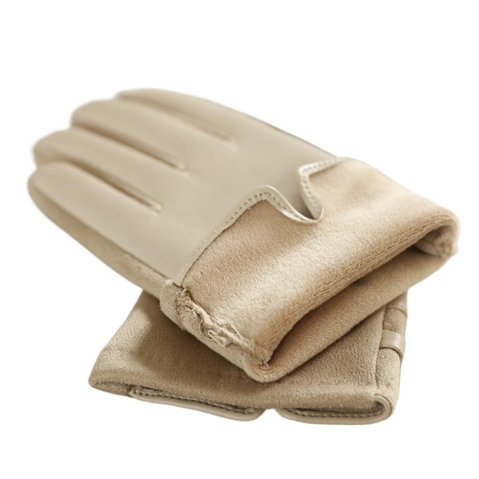 Guanti In Pelle Da Donna Guanti invernali da donna in pelle spessa, eleganti, retrò, ciclismo, for tenere al caldo, antivento, morbidi e confortevoli Per Donna