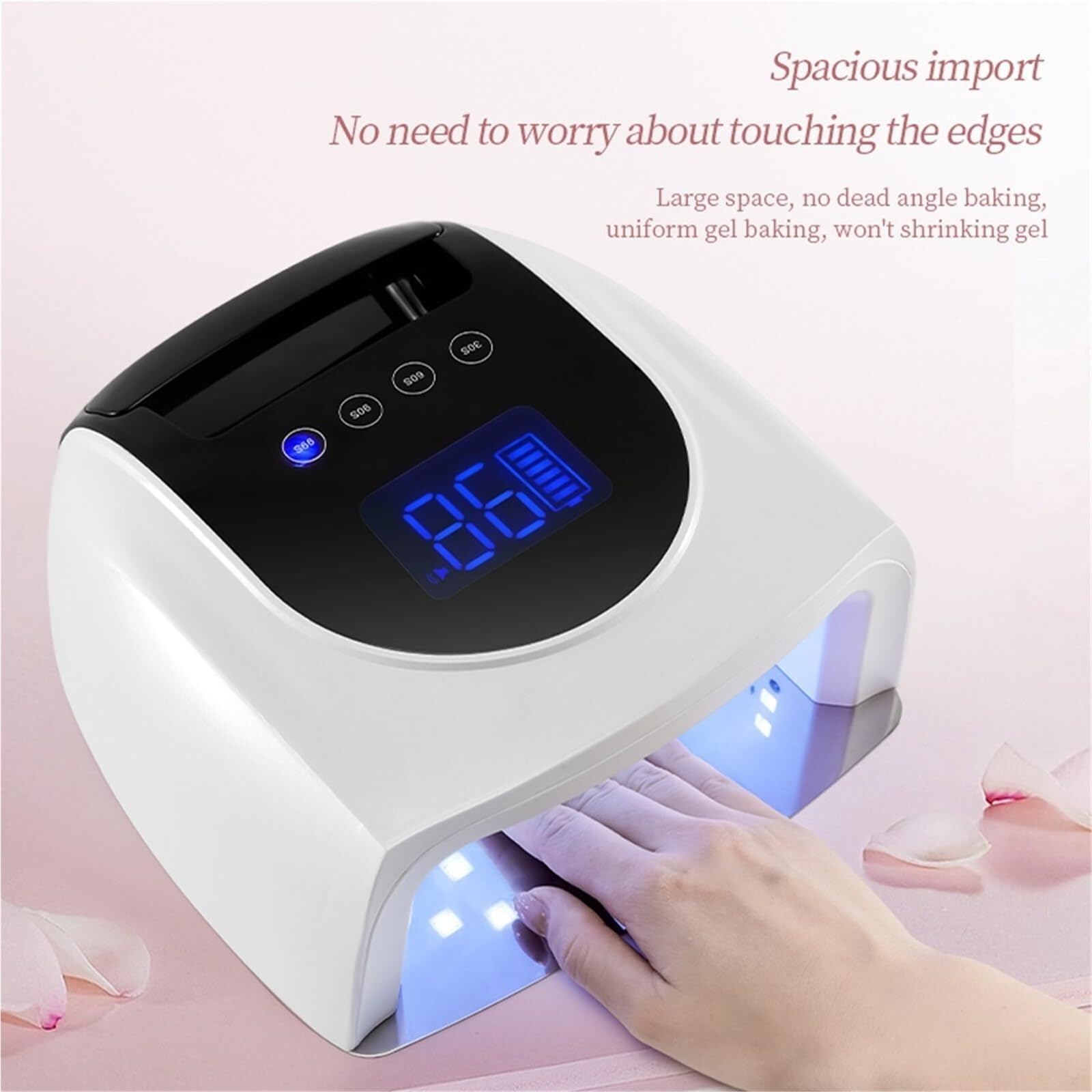 Lampe à ongles portable avec base amovible de 96 W, séchoir à vernis gel, lampe UV LED (30 A)