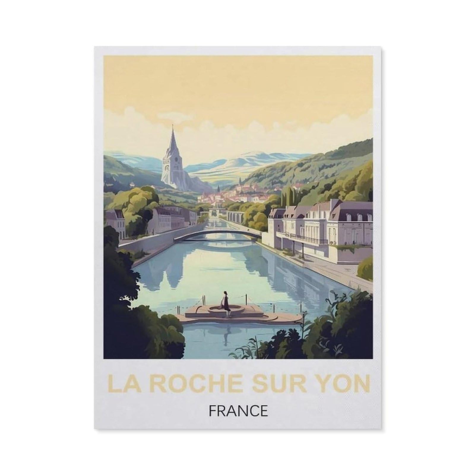 Funny Metal Tin Signs，La Roche Sur Yon France(30x40cm）