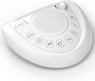 Mesqool 24 Non Looping Natural Sound Machine | White Noise Machine | Portable Sleep Therapy,Electric/Battery Powered,3 Auto-Off Timer,Headphone Jack,USB Charger Ports for Baby,Adult,Dog,Office,Travel