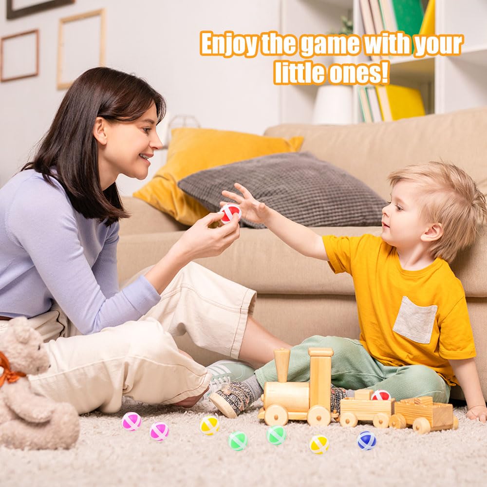 Pilikoll 40 Pcs Kids Darts Game Balls 3.4cm Dart Hook and Loop Balls Kids Dart Board Balls Sticky Ball for Fabric Dart Board Sticky Wall Balls for Indoor Outdoor Classic Games - Image 4