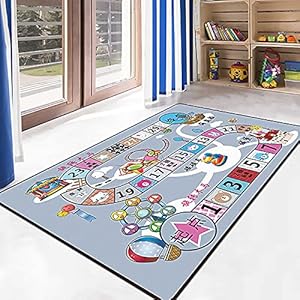 Kwekerij Speelmat Kinderen Hinkelkleed Vloerkleed Tapijten Baby Kruipmat Speelmat Zacht Antislip Kindervloerkleed Voor Jongens, Meisjes, Slaapkamer, Speelkamer,60x200cm
