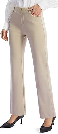 AFITNE Women's Yoga Dress Pants Stretchy Straight Leg Work Pants