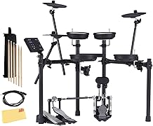 Roland V-Drums TD-07DMK Electronic Drum Set Bundle with Drumstick Bag, 3.5mm Audio Cable, 3 Pairs of Sticks, and Austin Bazaar Polishing Cloth