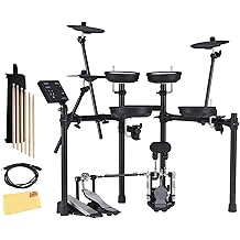 Roland V-Drums TD-07DMK Electronic Drum Set Bundle with Drumstick Bag, 3.5mm Audio Cable, 3 Pairs of Sticks, and Austin Bazaar Polishing Cloth