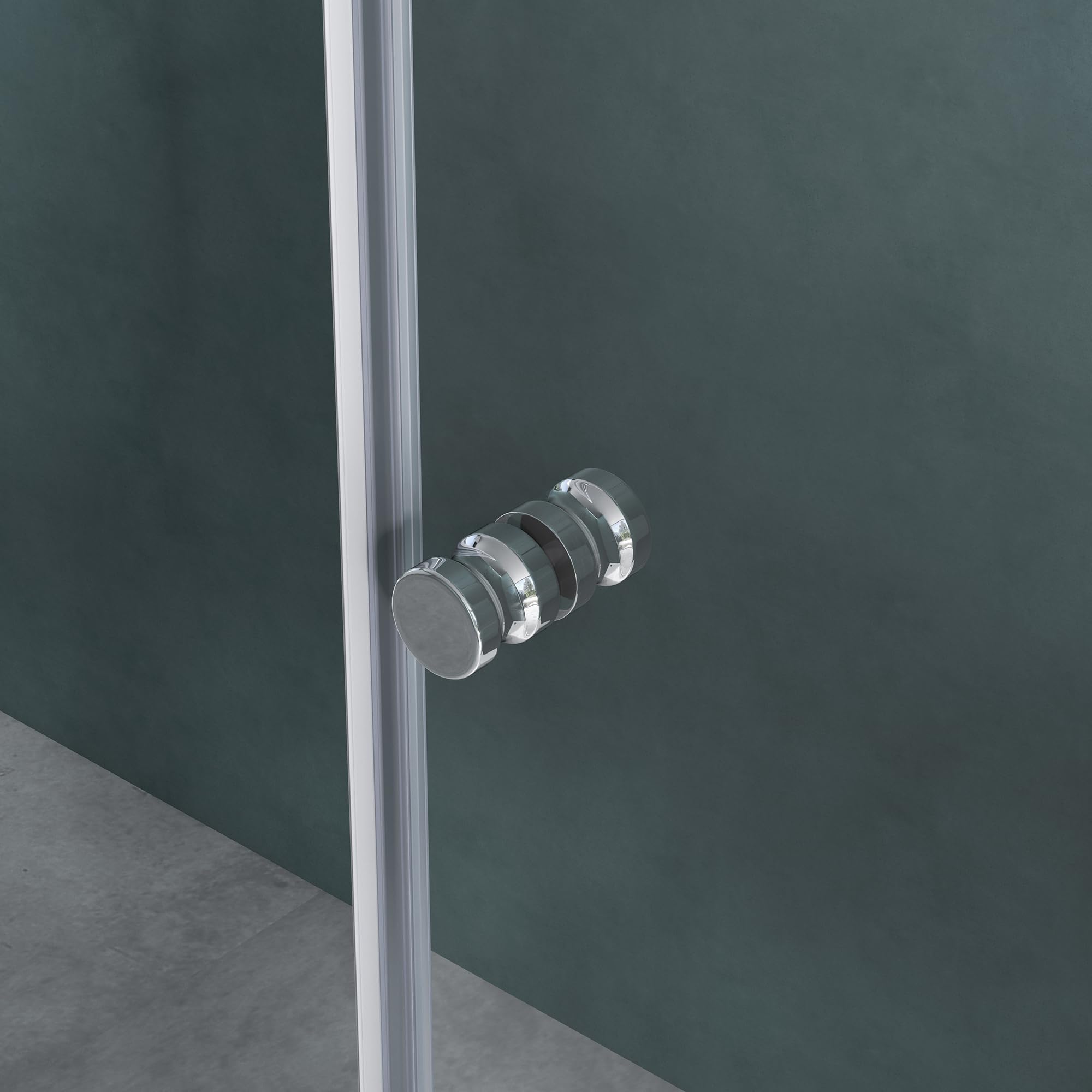 Mai & Mai Cabine de Douche en Angle Transparent sans Receveur 90x90x190cm
