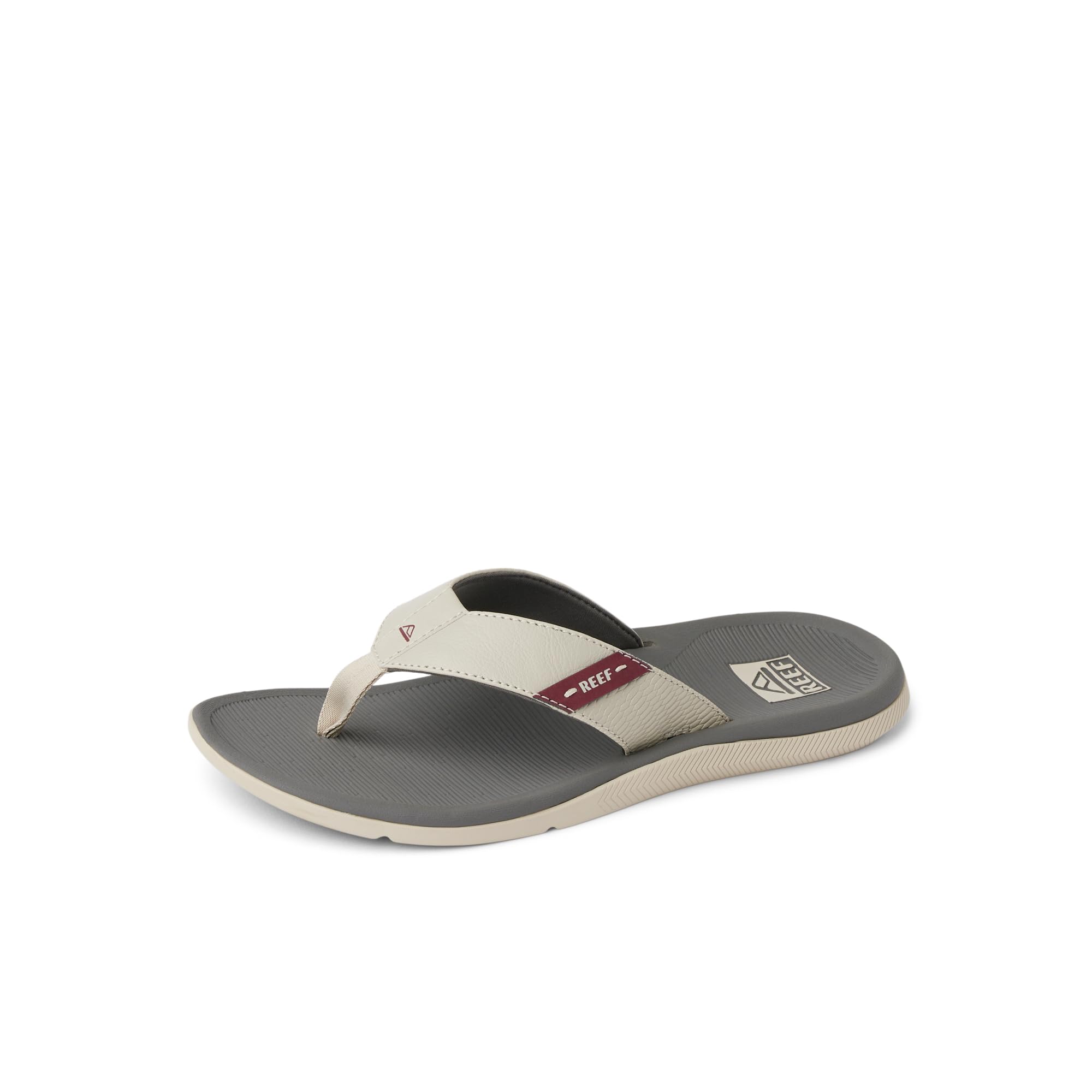 Reef MENS SANDALS, SANTA ANA, TAN/GREY/MAROON, 10 UK