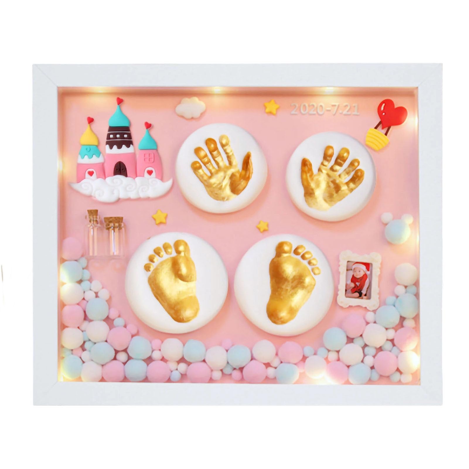 Baby - Handabdruck - Fu ß Abdruck - Maker - Set klarer Abdruck (Typ 2)