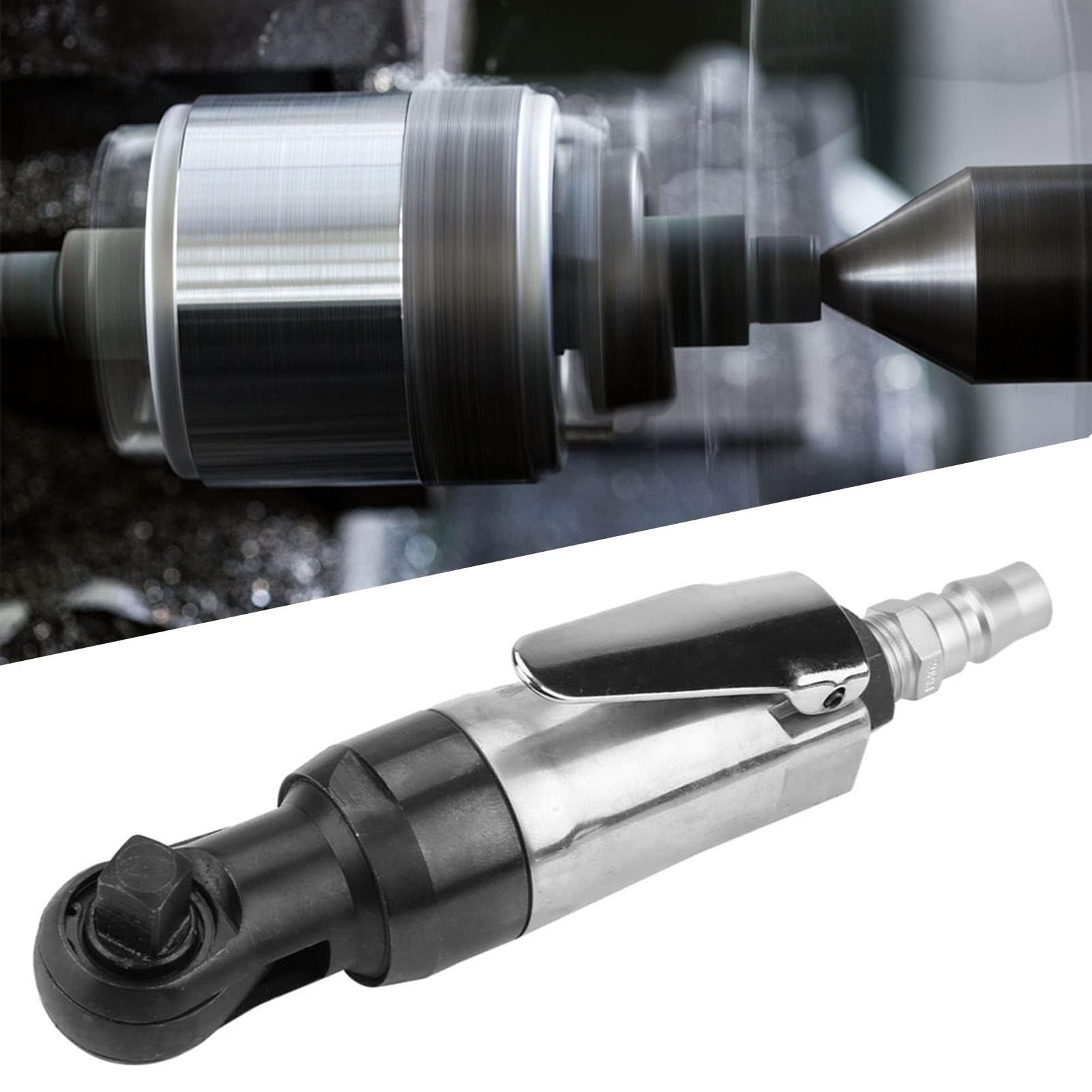 Artillery Llave de Carraca Neumática, Mini Llave de Trinquete Neumática con Accionamiento Cuadrado, Herramienta Profesional para Instalaciones Industriales (1/4")