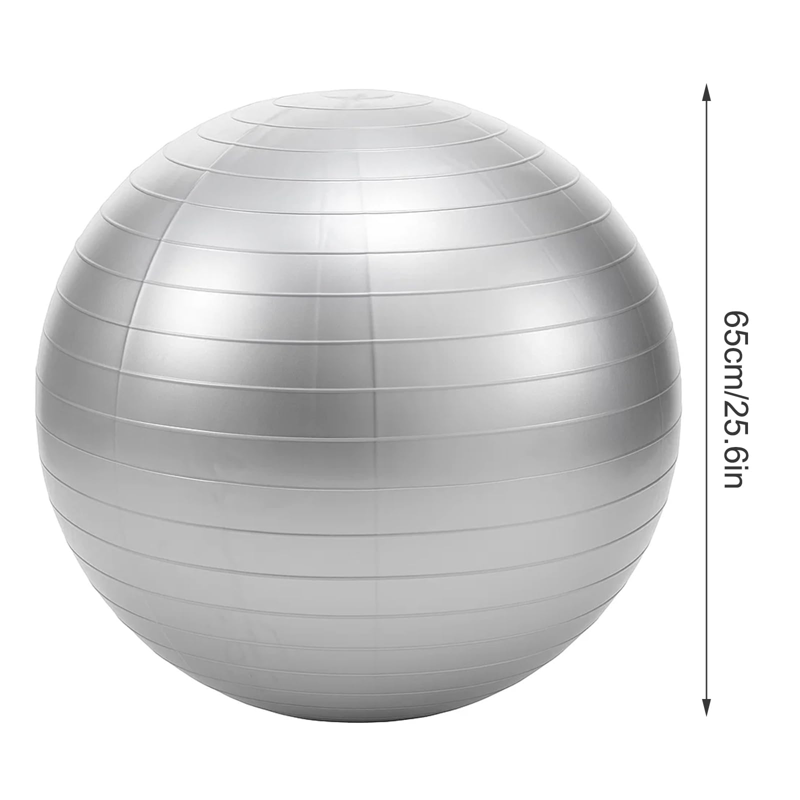 Gymnastikball 65cm Anti-Burst Fitnessball aus PVC – Rutschfester Sitzball für Yoga, Pilates, Schwangerschaft, Balance Training & Home Gym, Gym Ball mit Pumpe für Damen und Herren