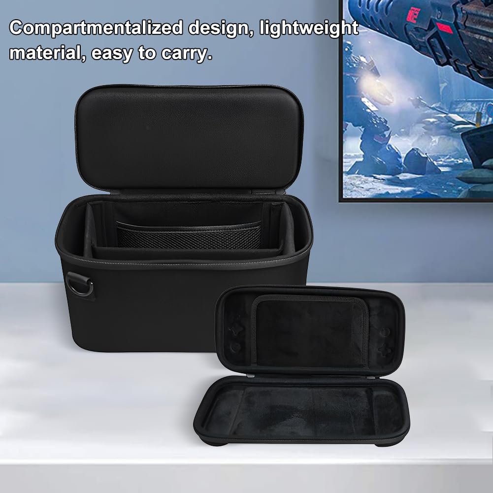 LYEAA Custodia per console di gioco portatile per Switch 2 con guscio rigido antiurto e partizionamento intelligente