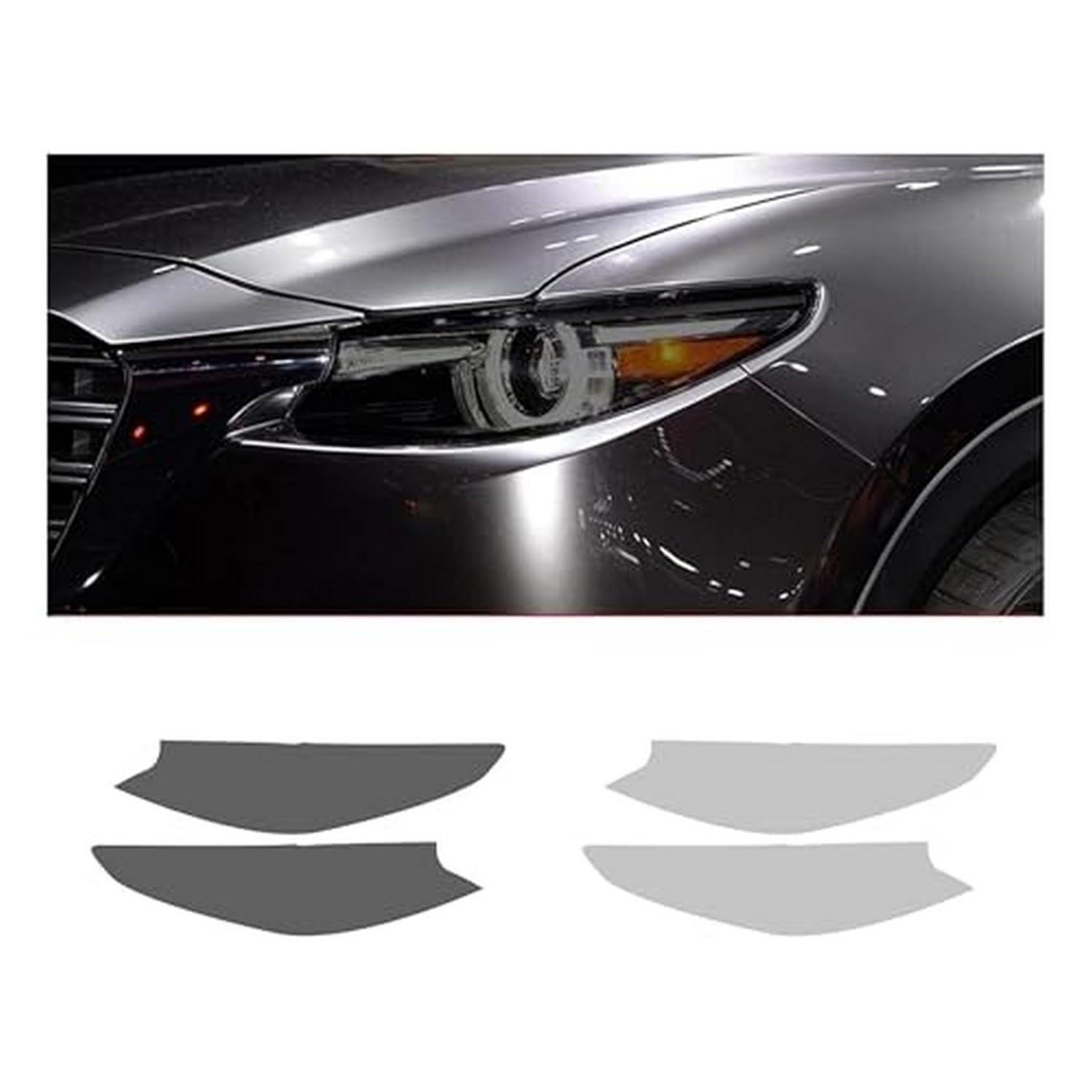 Film de protection pour phare de voiture noir fumé Mazda CX-9 autocollant TPU