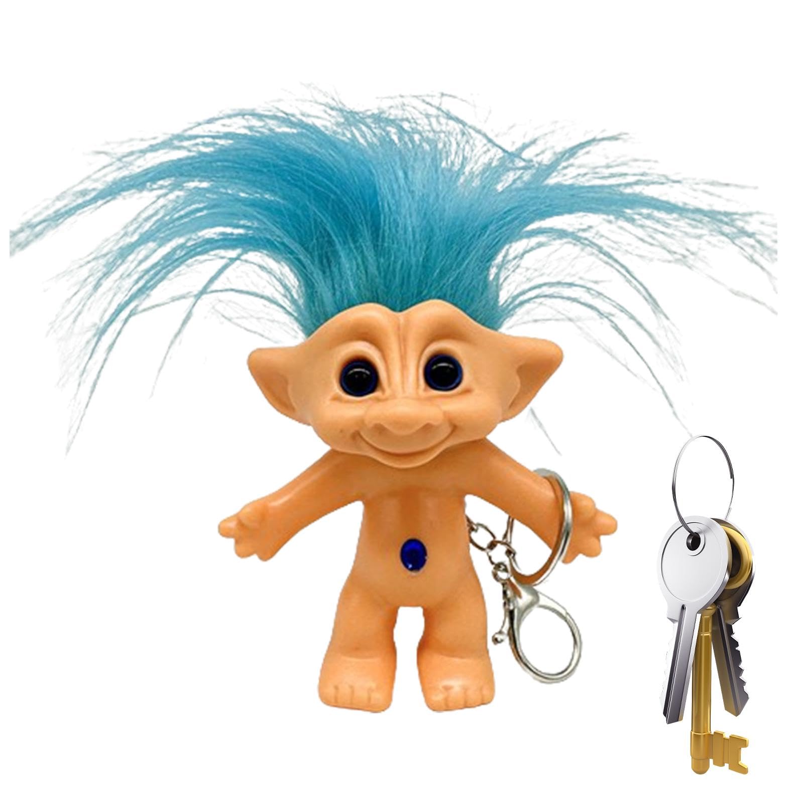 Baoqifong Troll Doll Key Ring | Good Luck Troll Dolls Keychain