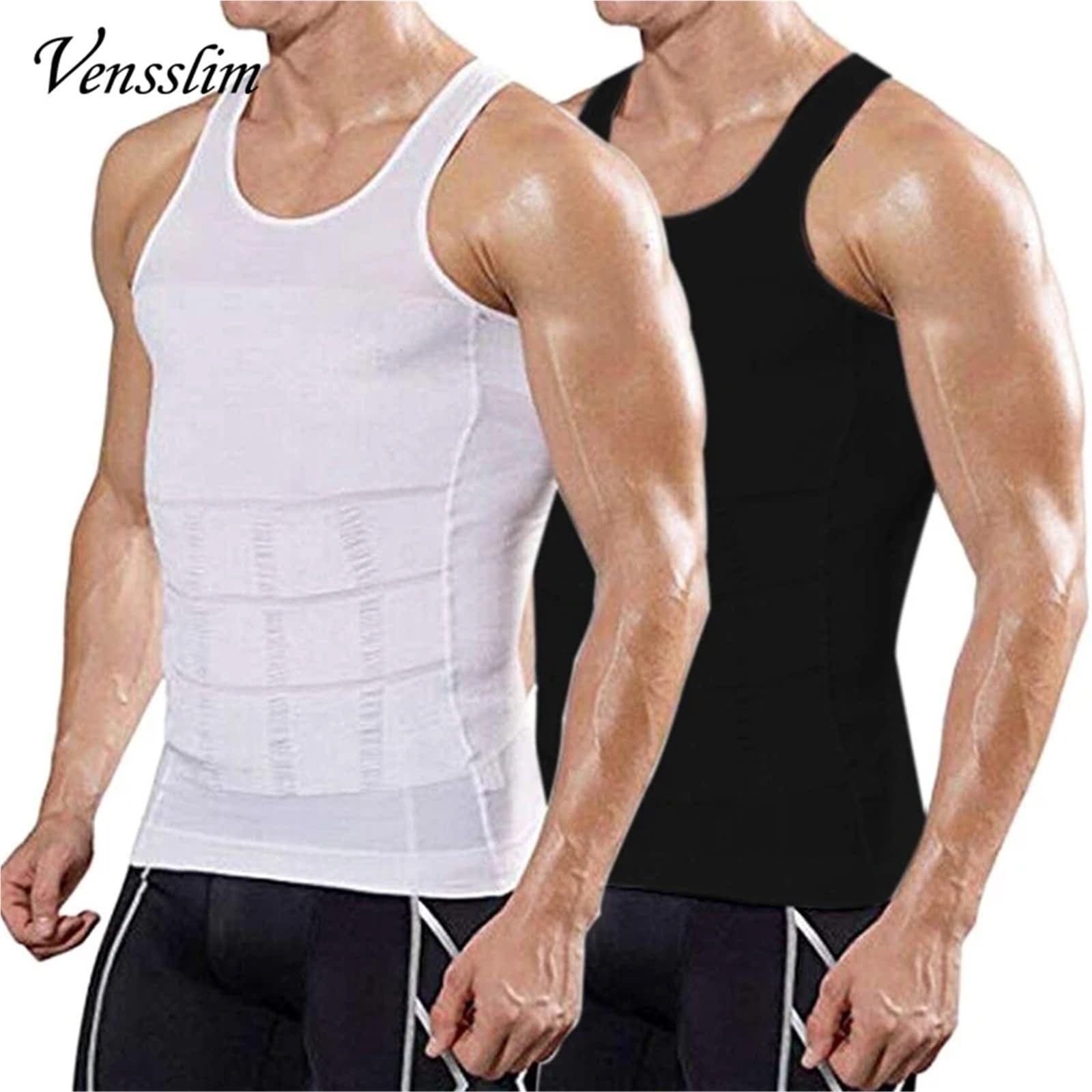 Camiseta Compresión Hombre Camiseta de compresión Moldeadora Cuerpo for Hombre, Chaleco sin Mangas for Entrenamiento en Gimnasio, ginecomastia, Abdomen y Cintura