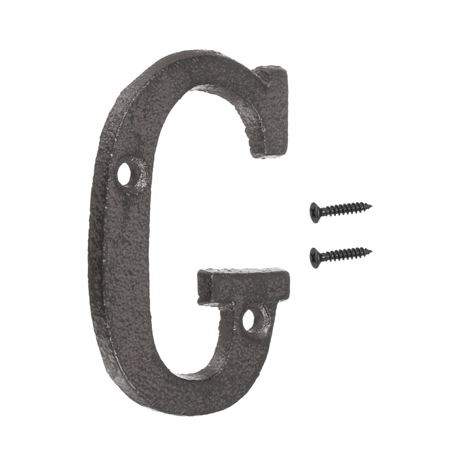 sourcing map House Numbers and Letters, 75mm Cast Iron Metal Vintage Address Letters for Outside, Solid House Number with Screws for Apartment Office Hotel Room Signs(Letter G) โ image 1