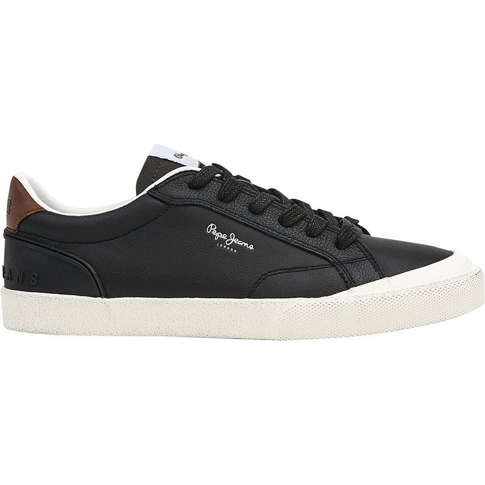 Pepe Jeans Men's Kenton Vintage World Cup Trainers, 999BLACK, 40 EU