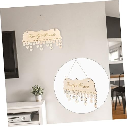 Miniatura 8 de NUOBESTY 3pcs Wall hanging board hang up wall hanging calendar Cartoon CD prompt board self made home accessories household DIY birthday date plaque