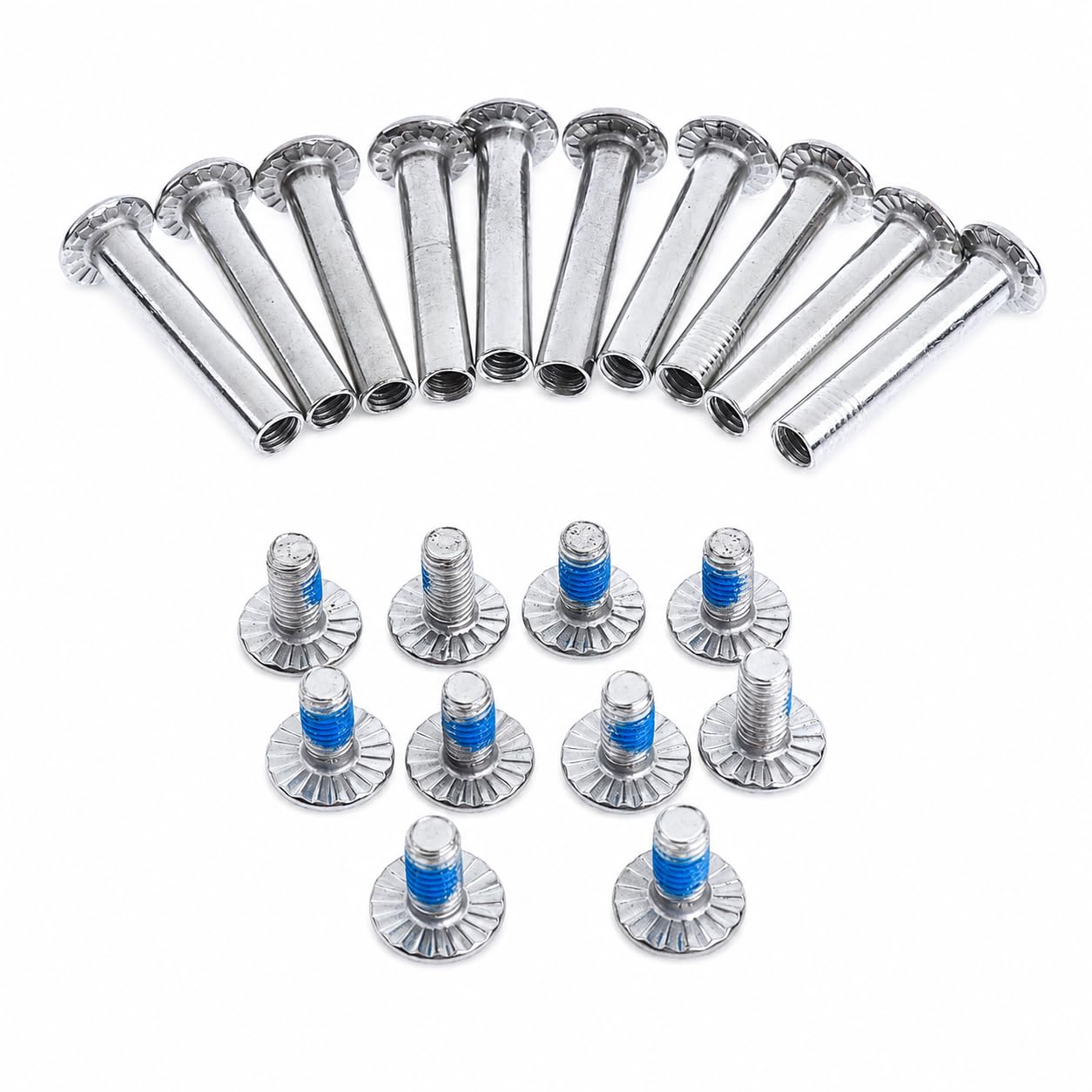 Inline Skate Wheel Screws & Nuts Set – 31mm Stainless Steel Axle Bolts Replacement for Roller Skates | Corrosion Resistant Skate Hardware Kit (10 Screws + 10 Nuts)-image-0