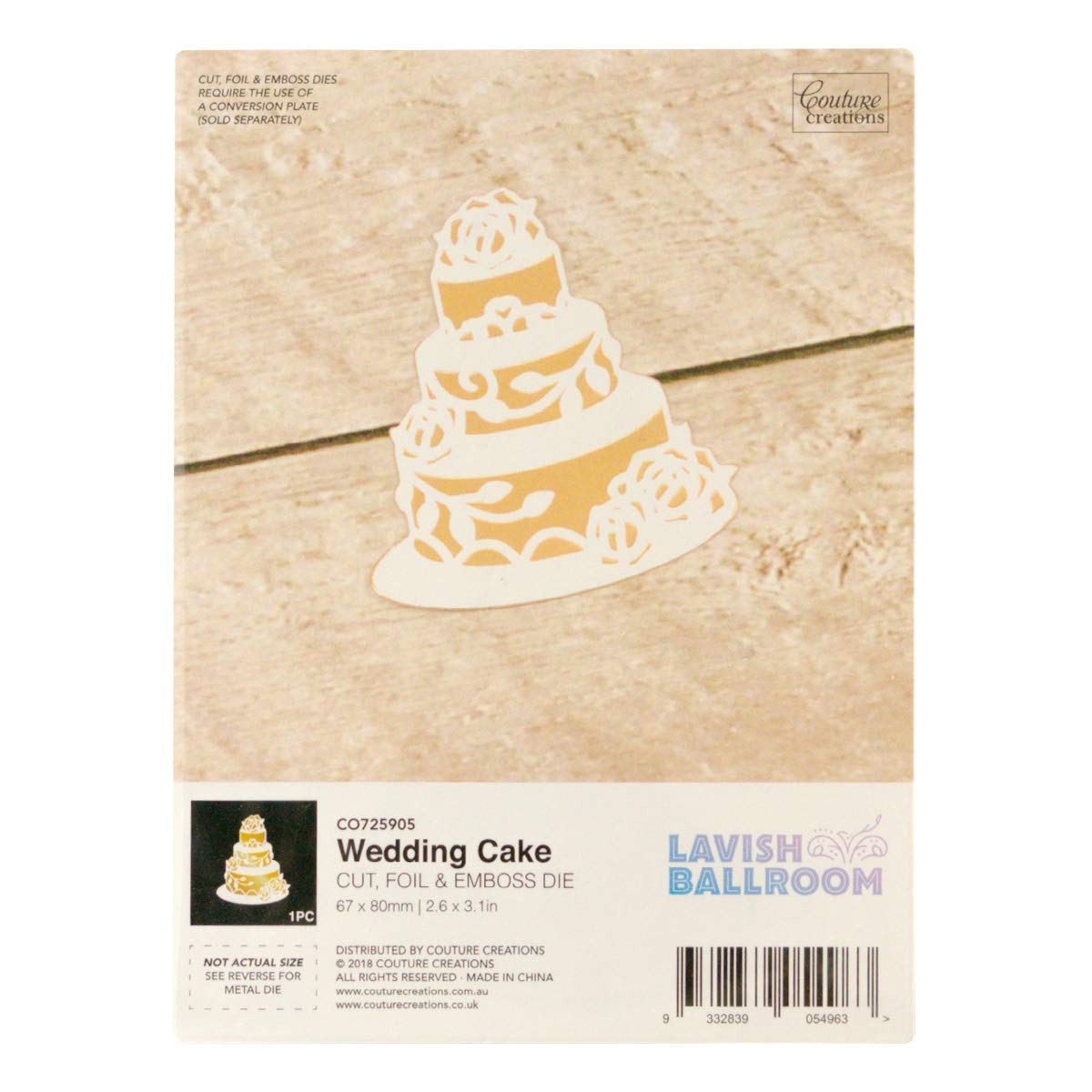 Artdeco Creations CO725905 Couture Creations Cut & Foil Die-Wedding Cake
