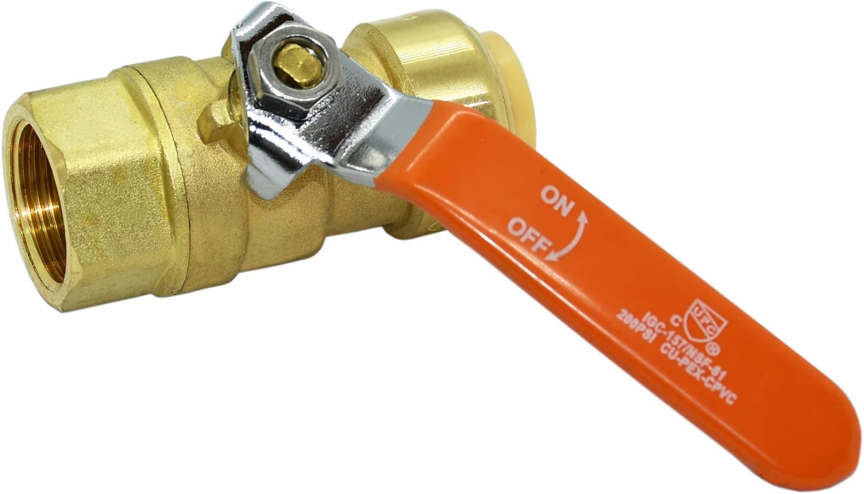 8 PCS 1/2" SHAR KBITE STYLE PUSH FIT X 1/2" FEMALE NPT BALL VALVE - LEAD FREE,LIFE TIME WARRANTY