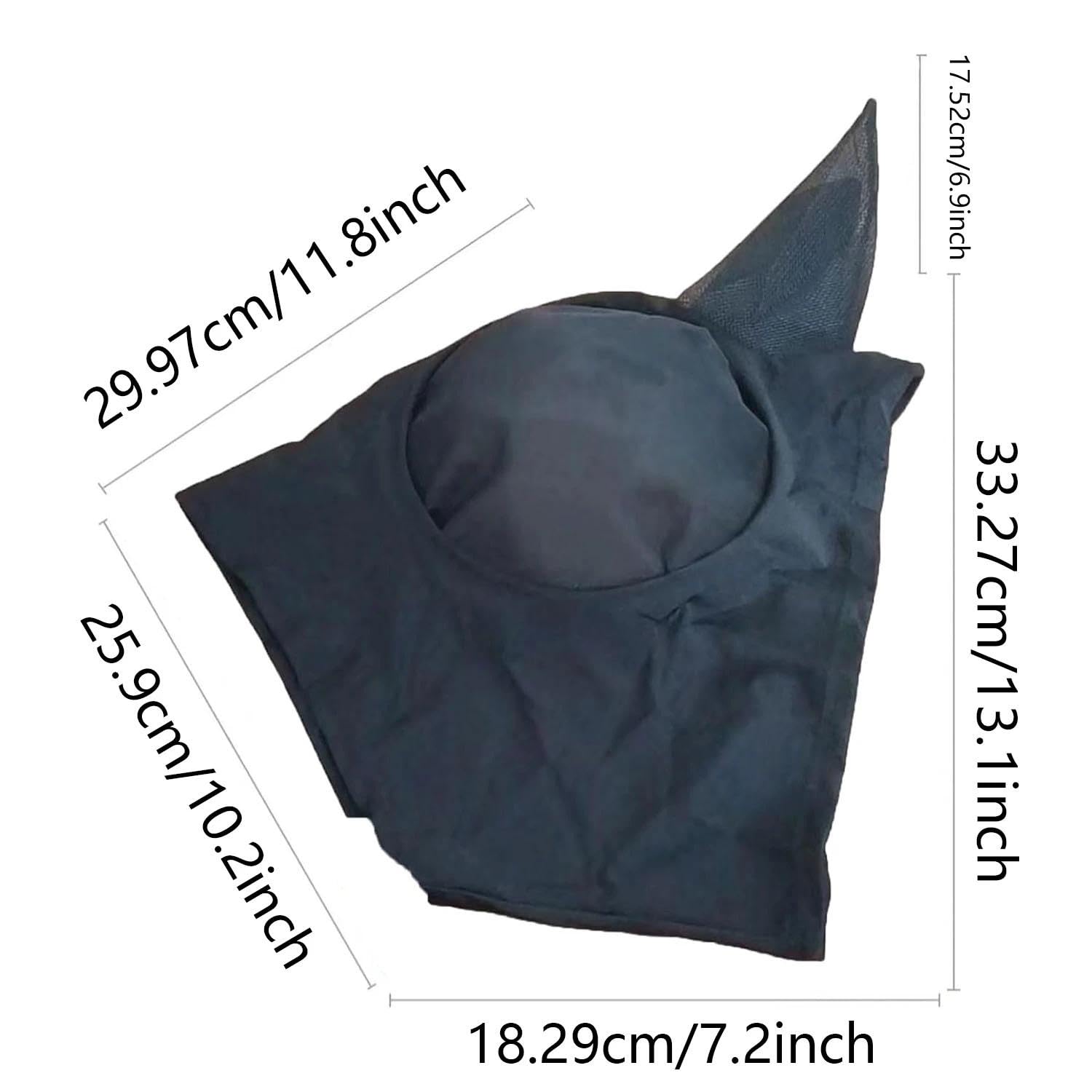 1 Máscaras Protectoras para Caballos con Cobertura Orejas, Tela Lycra Elástica, Repele Moscas e Insectos, Protección Solar Equina, Malla Transpirable y Suave
