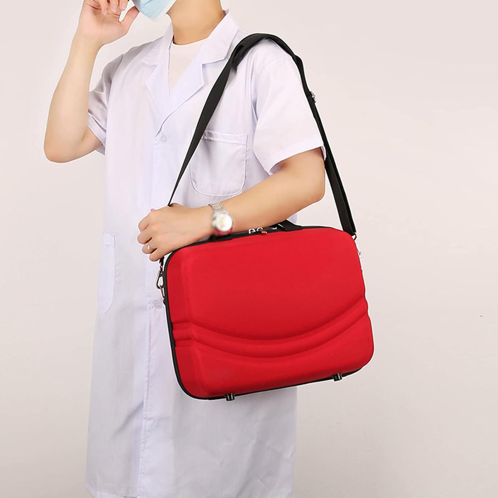 Borsa per soccorritori, Borsa di Pronto Soccorso, Kit Professionale multiscomparto per Assistenza domiciliare, Visite in Hospice, Viaggi o Eventi di Emergenza - Solo Borsa