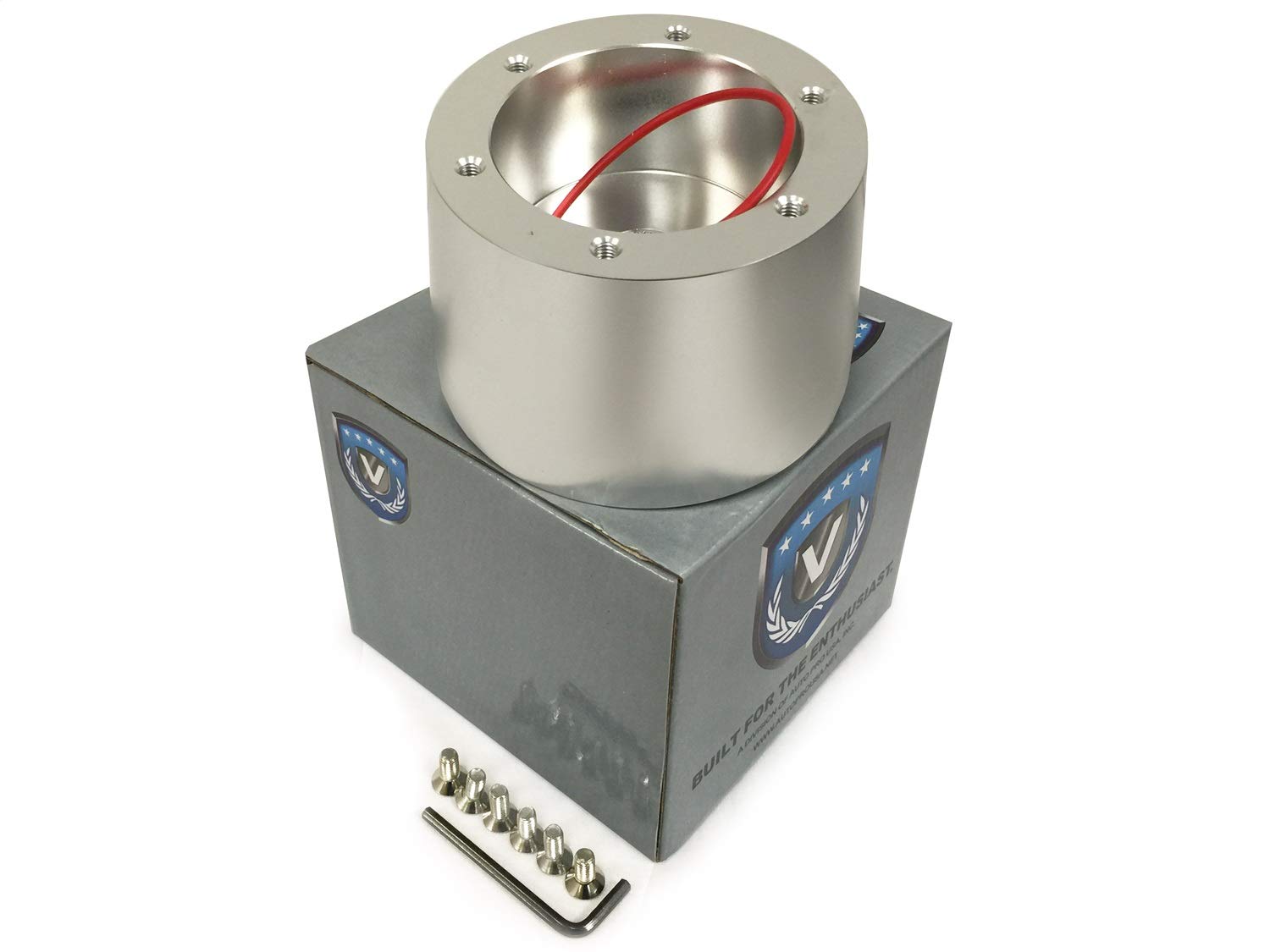 VSW Steering Wheel Hub Adapter 6 Bolt (Silver) Compatible with 1959-1974.5 VW with 13/16 Spline STH1028SIL