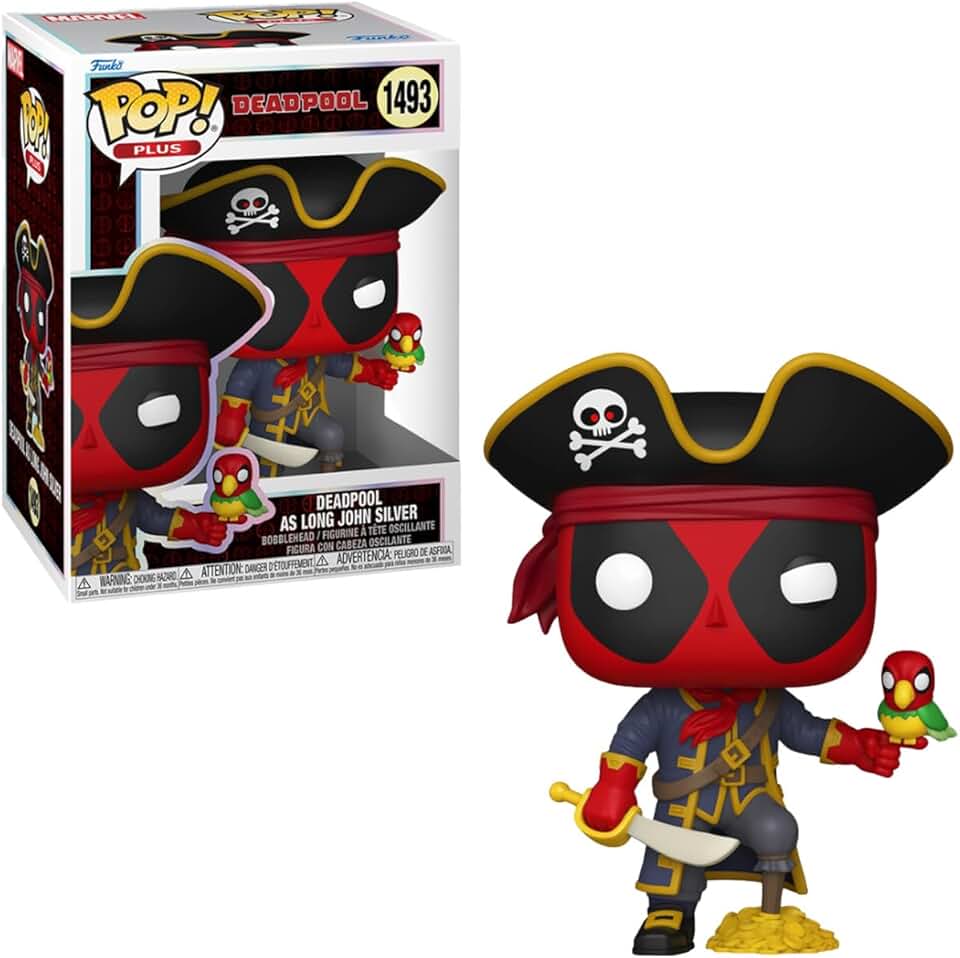 Candide, Boneco, Funko POP! Long John Silver, Marvel Deadpool Literaruta Clássica - 11 cm