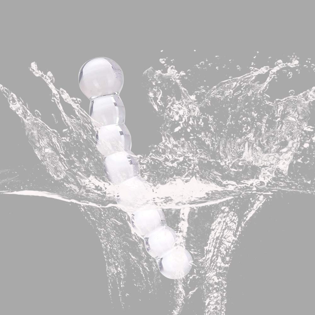 Plug anale Sextoyset per uomo, dildo in vetro, punto G, stimolazione vagina, masturbazione, roluck cristallo perline buttplug trasparente anale giocattolo per donne e uomini