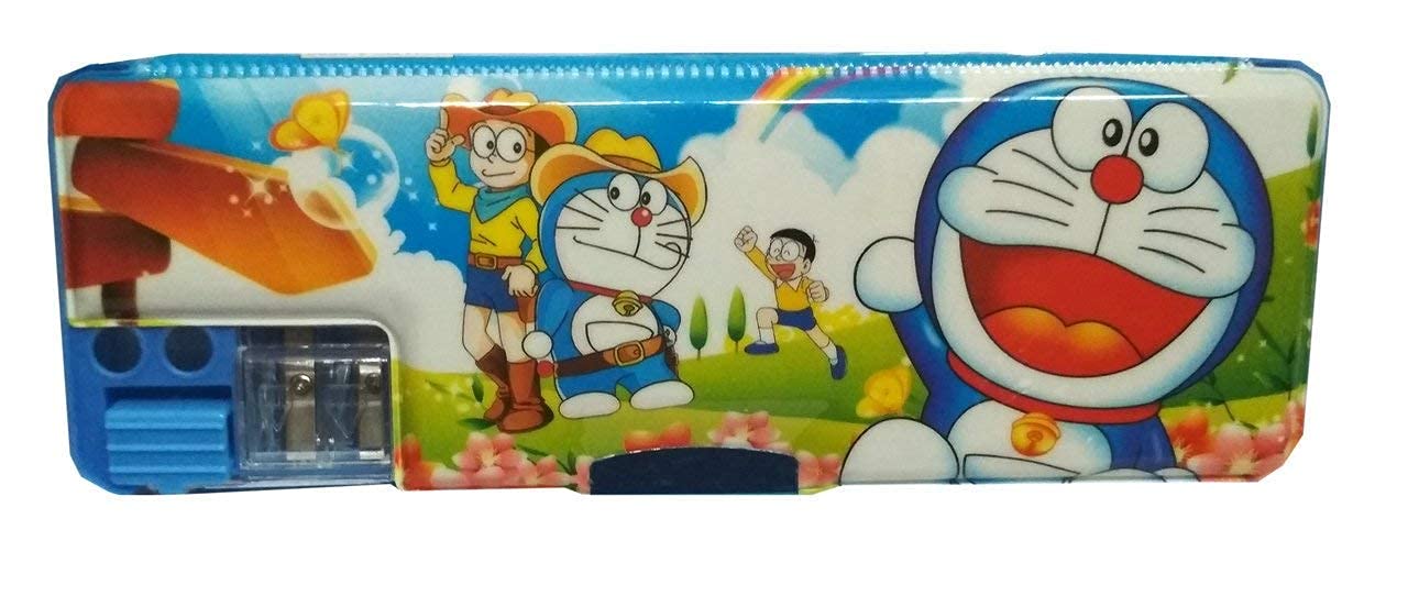 PATLY Multipurpose Doremon Pencil Box with Dual Sharpener