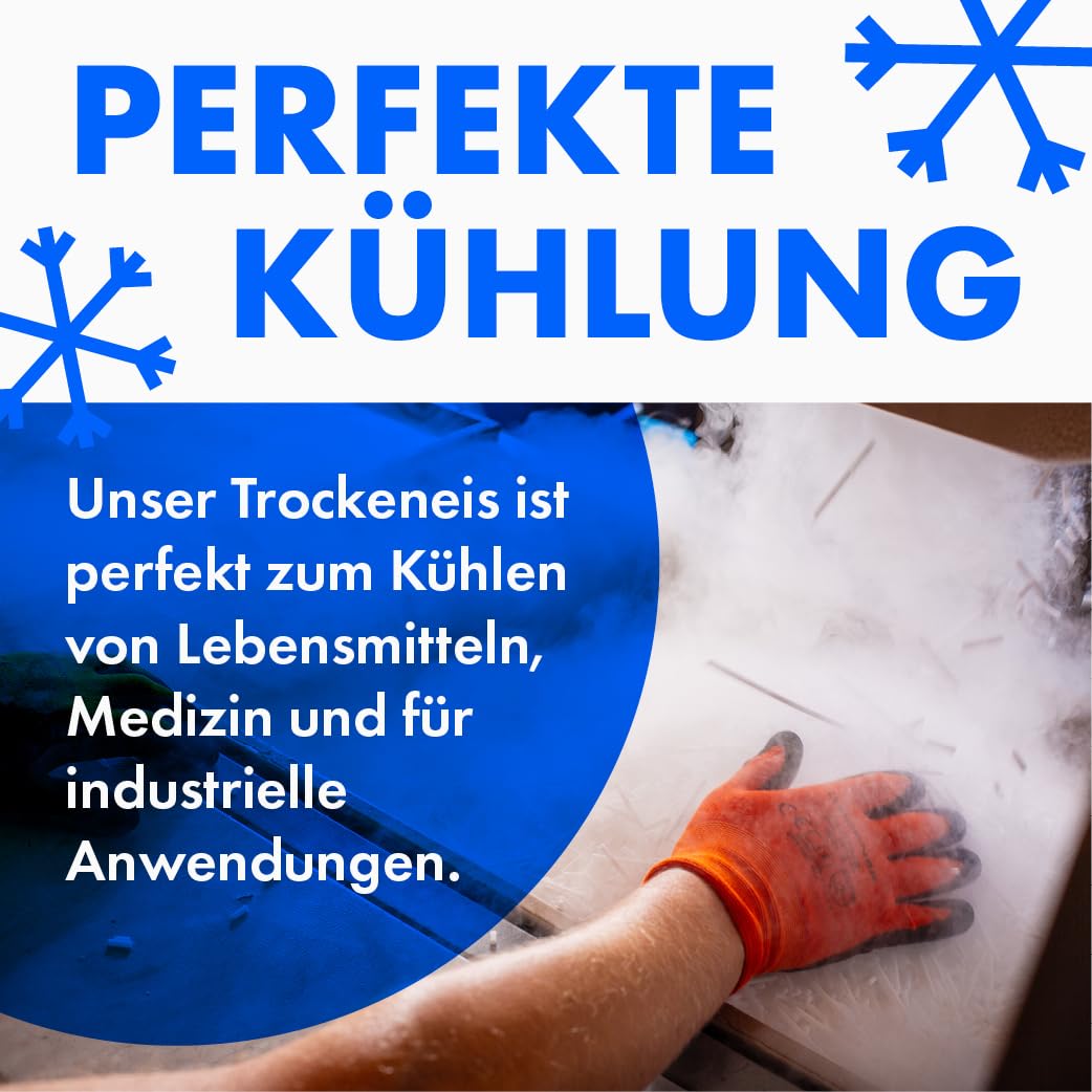 Trockeneis Micropellets 1,5mm (12,5 kg) für Labor, Show & Molekularküche - Lieferung in sicherer Thermobox inklusive - [Bestellungen bis 11Uhr Lieferung bis zum nächsten Tag 18Uhr]