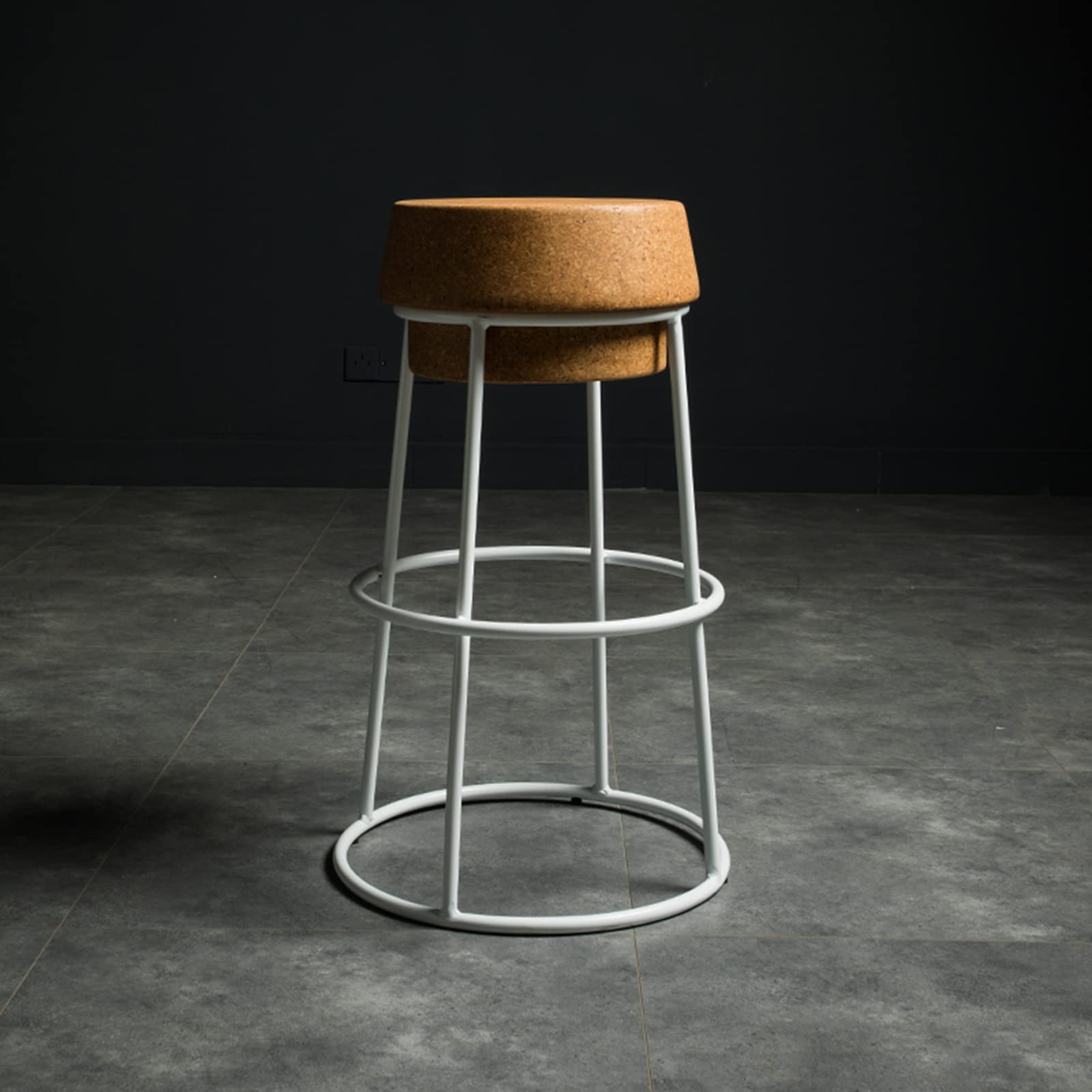 Sektkork Barhocker 1/2 STÜCKE Thekenküche Frühstücksbarhocker mit Fußstütze 45/65/75 cm hoher Sitz, Metallrahmen, einfache Montage, industriell rustikal