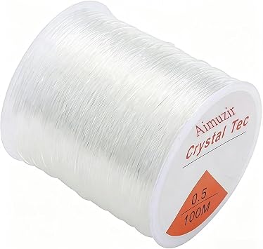 328ft 0.5mm Clear Crystal Elastic Stretch Beading Thread for Bracelets