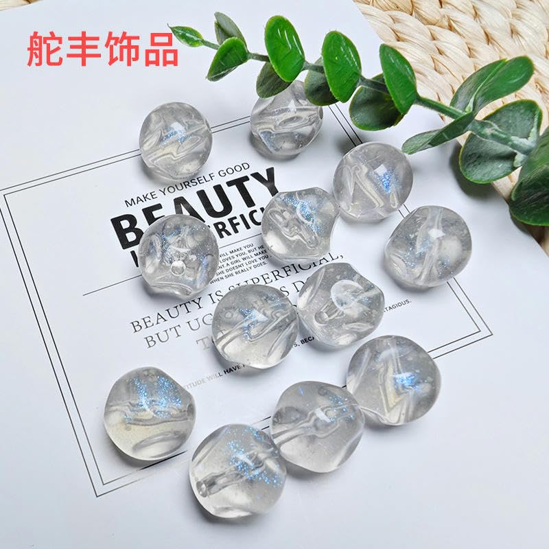 17MM 180 pièces Perles Rondes en Acrylique Couleur Fruit pour la Fabrication de Bijoux Bracelet Tresse Perles de Cheveux Artisanat